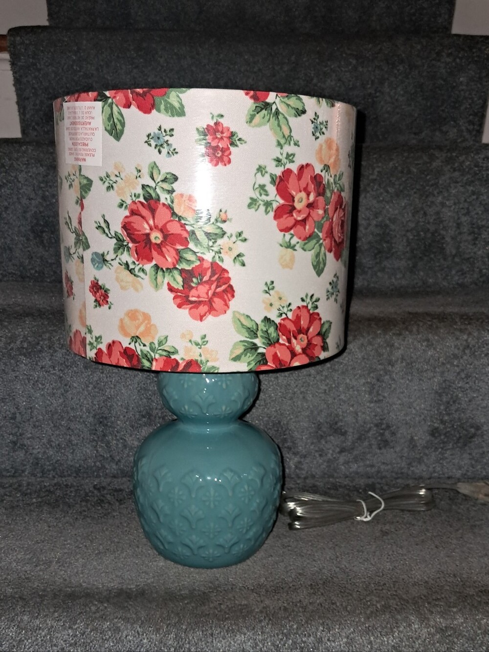 New Rare Vintage Pioneer Woman Floral Table Lamp